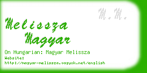 melissza magyar business card